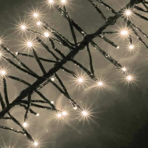 2000 Warm White Cluster LED Chaser Christmas Lights with Multi-Function Controller
