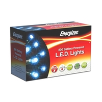 20m Energizer Battery Operated Powered 200 LED Blue Christmas Fairy Lights