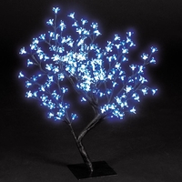 2.2ft/67cm Outdoor Cherry Blossom Tree with 192 Electric Blue LEDs