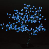 2.2ft/67cm Outdoor S-Shaped Globe Tree with 192 Electric Blue LEDs