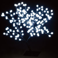 2.2ft/67cm Outdoor S-Shaped Globe Tree with 192 Ice White LEDs