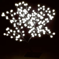 2.2ft/67cm Outdoor S-Shaped Globe Tree with 192 Warm White LEDs