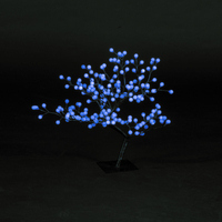 2.2ft/67cm S-Shaped Electric Blue LED Globe Tree