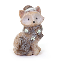 23.5cm Frosted Sitting Fox