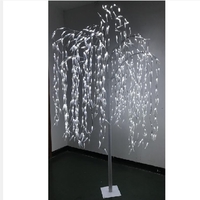 2.5m White Willow Tree With Long Clear Leafs 810 Static LEDs
