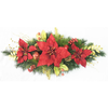 2.6ft Swag with Red Poinsettia