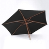 2.7m Black Wooden Garden Parasol