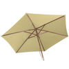 2.7m Ecru Wooden Garden Parasol