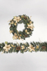 28in Teardrop with Gold Poinsettas,  Gold Leaves & Gold Glitter