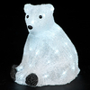 30cm Sitting Bear with 40 Static Ice White LEDs