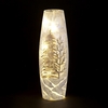 30cm Lit Glass Vase With Glitter Forest With Warm White LEDs