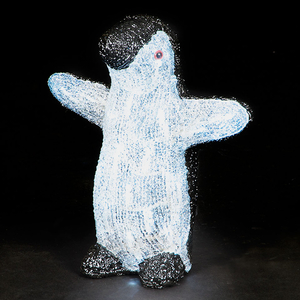 30cm Penguin with 40 Ice White Static LEDs
