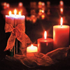 30cm x 30cm Battery Operated 6 LED 4 Candles Wall Canvas