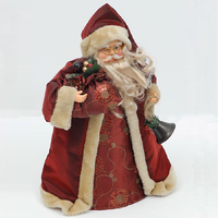 35cm Burgundy Cone Santa Figure