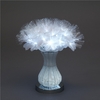 35cm Pre-Lit White Flowers In Wicker Vase With 40 Ice White LEDs