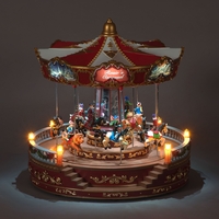 35cm Rotating LED Carousel With Moving Horses With Music
