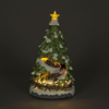 39cm Christmas Tree Scene With Moving Trains & Santa with Sleigh