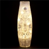 39cm Lit Glass Glitter Vase With Tree 20 Warm White LEDs
