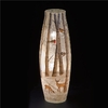 39cm Lit Slim Glass Vase With Reindeer Woodland Scene