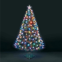 3ft Superstar Green Fibre Optic & LED Christmas Tree