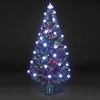 3ft/90cm Snowball Black Fibre Optic Christmas Tree