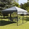 3m Grey Gazebo with 4 Pull-Down Blinds