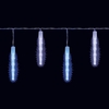 40 Electric Blue and Ice White Outdoor Icicle LED Christmas Lights
