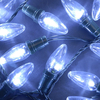 40 Ice White Chasing Outdoor Large C9 Bulb LED Christmas Lights