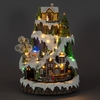 43cm Village With Skaters Train Turning Tree & LED,  Music