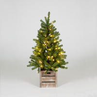 4ft Douglas Fir Porch Warm White LED Christmas Tree