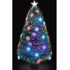 4ft Fibre Optic Snowflake Christmas Tree with Multicoloured LEDs