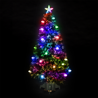 4ft Frosted Bauble Fibre Optic Christmas Tree with 140 LEDs