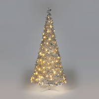 4ft Prelit Holly Pop Up Tree With 100 Warm White LEDs