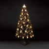 4ft/120cm Gold Lantern Black Fibre Optic Christmas Tree