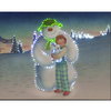50x40cm The Snowman,  Billy & Snowdog Large Illuminated Wall Canvas