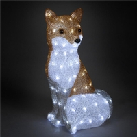 54cm Acrylic Fox With 100 Ice White LEDs