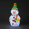 58cm Acrylic Snowman with Red and Green Hat and Scarf and Yellow Mitens