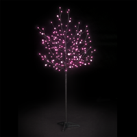 5ft Dual Size Globe Tree with 200 Pink LEDs