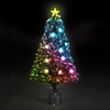 5ft Fibre Optic Christmas Tree with Multicoloured Clematis