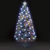 5ft/150cm Colour Changing Aurora Pine Cone Fibre Optic Christmas Tree