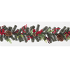 6ft Cashmere Garland with Red Berries, Pine cones and Foliage