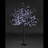 6ft Cherry Blossom Tree with 315 Static & 35 Flashing Ice White LEDs