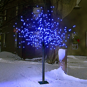 6ft Cherry Blossom Tree with 350 Electric Blue LEDs
