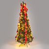 6ft Pre-Decorated Bauble Pop-Up Christmas Tree with Warm White LEDs