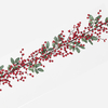 6ft Red Berry Garland with Grape Vine Base/Foliage