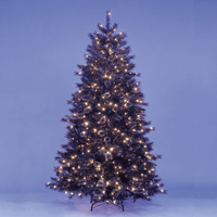 6ft/180cm Alberta Pine Black Pre-Lit LED Christmas Tree