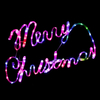 75cm Colour Changing Rope Light Merry Christmas Sign
