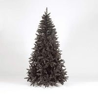 7ft Midnight Black and Silver Artificial Christmas Tree