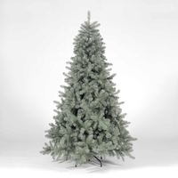7ft/210cm Blue Namsos Fir Artificial Christmas Tree with Silver Glitter Branches