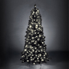 7ft/210cm Duchess Spruce Slim Black Pre-Lit LED Christmas Tree